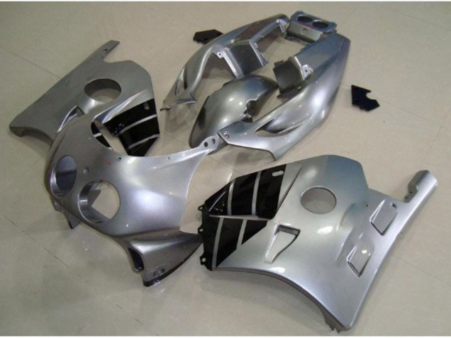 Outlet 1990-1998 Honda CBR250RR Motorcycle Fairings - Silver and Black Outlet 1990-1998 Honda CBR250RR Motorcycle Fairings - Silver and Black