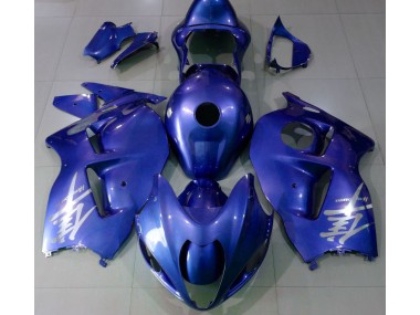 Outlet 1997-2007 Suzuki GSXR 1300 Motorcycle Fairings - Gloss Blue & Silver Logo