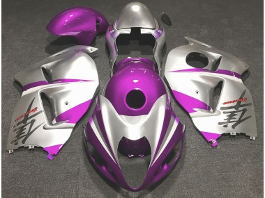 Outlet 1997-2007 Suzuki GSXR 1300 Motorcycle Fairings - Gloss Pink and Silver
