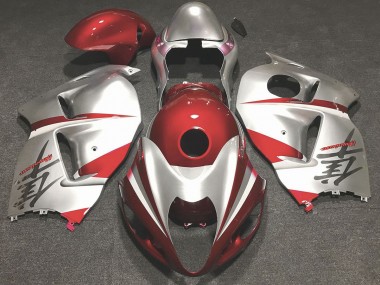 Outlet 1997-2007 Suzuki GSXR 1300 Motorcycle Fairings - Gloss Red and Silver