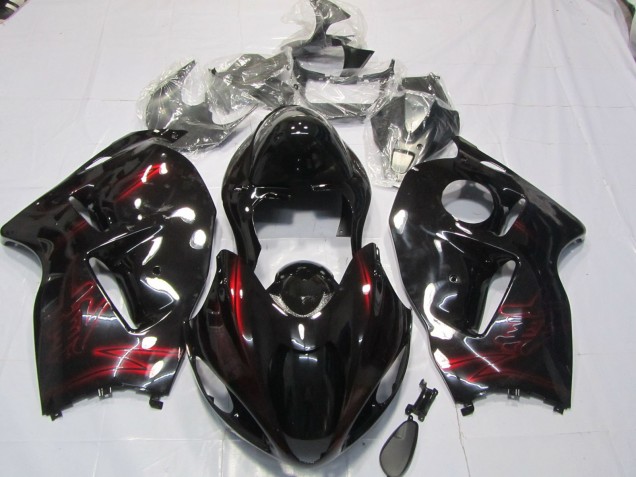 Outlet 1997-2007 Suzuki GSXR 1300 Motorcycle Fairings - Red Deep Gloss