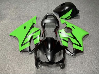 Outlet 2001-2003 Honda CBR600 F4i Motorcycle Fairings - Matte Black and Green