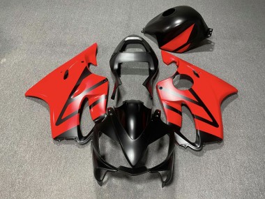 Outlet 2001-2003 Honda CBR600 F4i Motorcycle Fairings - Matte Black and Red