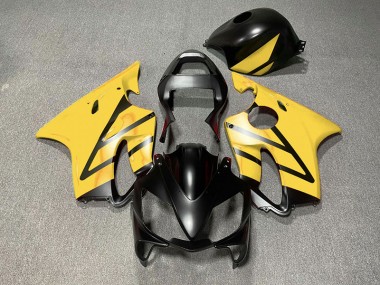 Outlet 2001-2003 Honda CBR600 F4i Motorcycle Fairings - Matte Black and Yellow