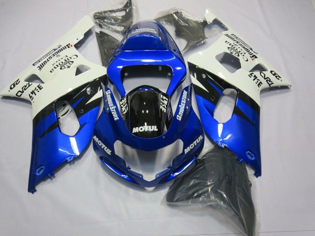 Outlet 2001-2003 Suzuki GSXR 600-750 Motorcycle Fairings - Blue and Black Outlet 2001-2003 Suzuki GSXR 600-750 Motorcycle Fairings - Blue and Black