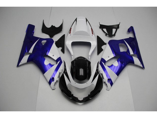 Outlet 2001-2003 Suzuki GSXR 600-750 Motorcycle Fairings - White and Blue Outlet 2001-2003 Suzuki GSXR 600-750 Motorcycle Fairings - White and Blue