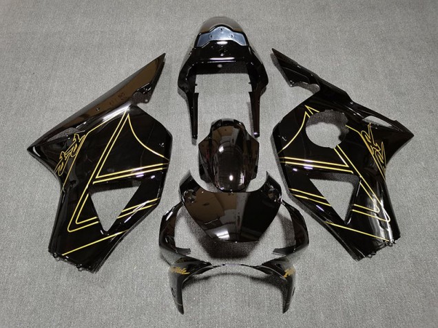 Outlet 2002-2003 Honda CBR954 Motorcycle Fairings - Gloss Black & Gold Outlet 2002-2003 Honda CBR954 Motorcycle Fairings - Gloss Black & Gold