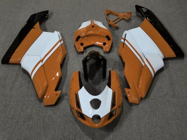 Outlet 2003-2004 Ducati 749 999 Motorcycle Fairings - Gloss Orange & White