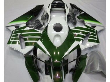 Outlet 2003-2004 Honda CBR600RR Motorcycle Fairings - Gloss White & Green Fade