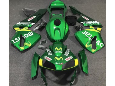 Outlet 2003-2004 Honda CBR600RR Motorcycle Fairings - Green Movistar