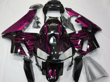 Outlet 2003-2004 Honda CBR600RR Motorcycle Fairings - Hot Pink Flames