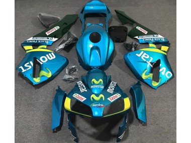 Outlet 2003-2004 Honda CBR600RR Motorcycle Fairings - Light Blue Movistar