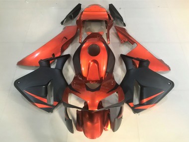 Outlet 2003-2004 Honda CBR600RR Motorcycle Fairings - Orange and Matte Black
