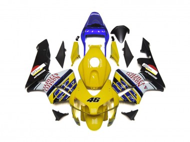 Outlet 2003-2004 Honda CBR600RR Motorcycle Fairings - Yellow Nastro Azzurro 46
