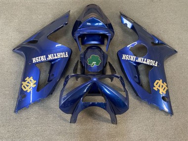 Outlet 2003-2004 Kawasaki ZX6R Motorcycle Fairings - Deep Blue