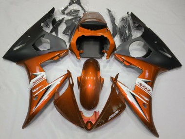 Outlet 2003-2005 Yamaha R6 Motorcycle Fairings - Gloss Orange & White