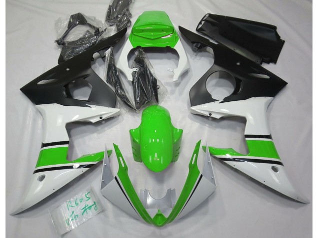 Outlet 2003-2005 Yamaha R6 Motorcycle Fairings - Gloss White and Green