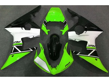 Outlet 2003-2005 Yamaha R6 Motorcycle Fairings - Green White and Black
