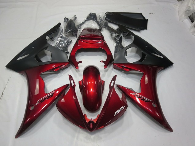 Outlet 2003-2005 Yamaha R6 Motorcycle Fairings - Maroon Red
