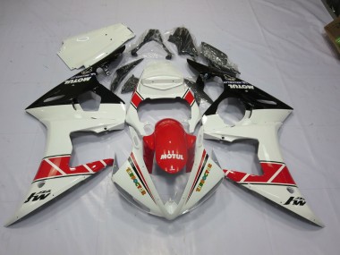 Outlet 2003-2005 Yamaha R6 Motorcycle Fairings - Motul Red and Black