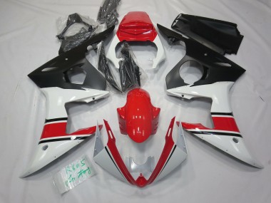 Outlet 2003-2005 Yamaha R6 Motorcycle Fairings - White Red and Black