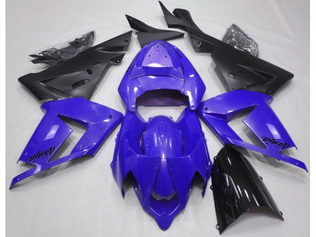 Outlet 2004-2005 Kawasaki ZX10R Motorcycle Fairings - Pearl Blue & Black