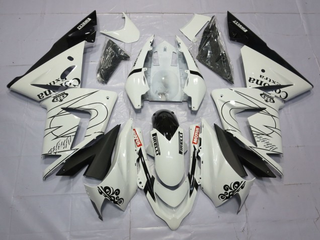 Outlet 2004-2005 Kawasaki ZX10R Motorcycle Fairings - White Corona