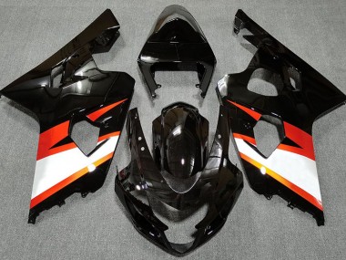 Outlet 2004-2005 Suzuki GSXR 600-750 Motorcycle Fairings - Gloss Black & Orange