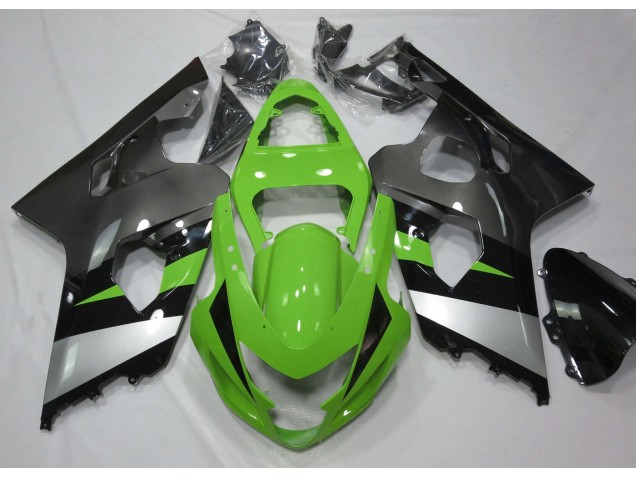 Outlet 2004-2005 Suzuki GSXR 600-750 Motorcycle Fairings - Green and Silver Outlet 2004-2005 Suzuki GSXR 600-750 Motorcycle Fairings - Green and Silver