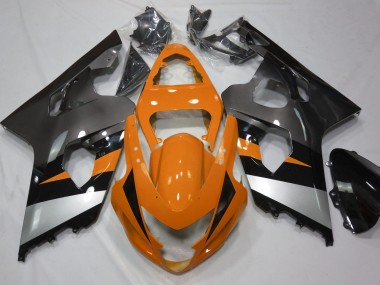 Outlet 2004-2005 Suzuki GSXR 600-750 Motorcycle Fairings - Orange and Silver