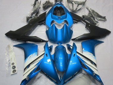 Outlet 2004-2006 Yamaha R1 Motorcycle Fairings - Light Blue & White