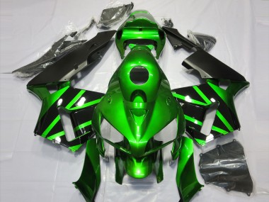Outlet 2005-2006 Honda CBR600RR Motorcycle Fairings - Green and Black