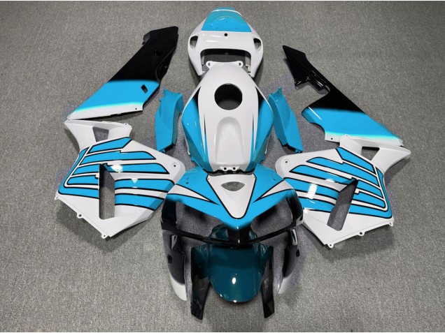 Outlet 2005-2006 Honda CBR600RR Motorcycle Fairings - Light Blue and White Wings