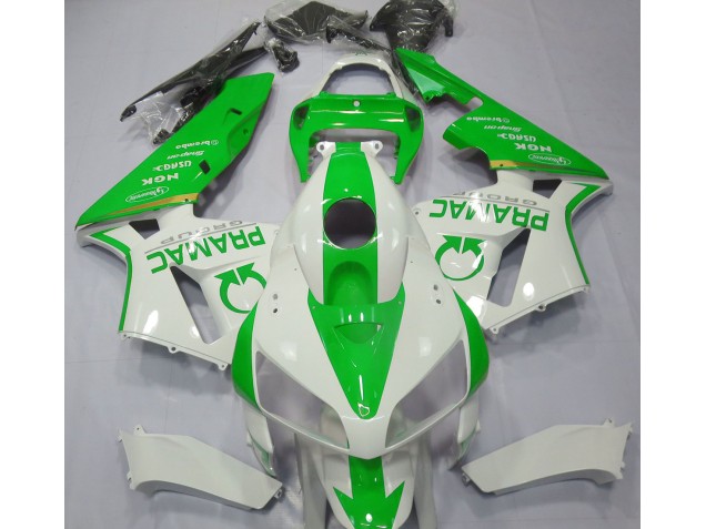 Outlet 2005-2006 Honda CBR600RR Motorcycle Fairings - Light Green and White Pramac Outlet 2005-2006 Honda CBR600RR Motorcycle Fairings - Light Green and White Pramac