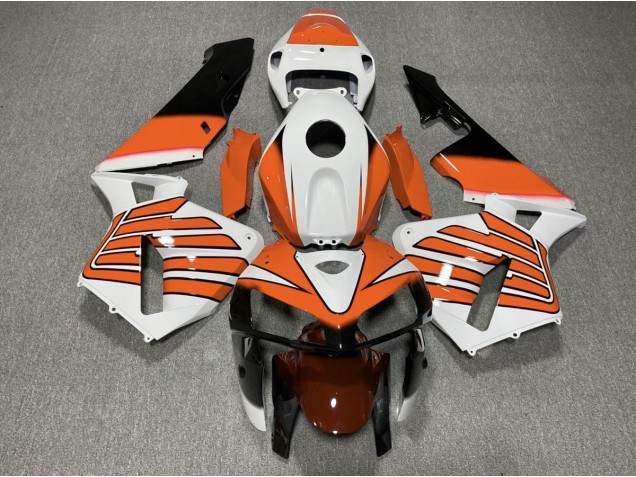 Outlet 2005-2006 Honda CBR600RR Motorcycle Fairings - Orange and White Wings Outlet 2005-2006 Honda CBR600RR Motorcycle Fairings - Orange and White Wings