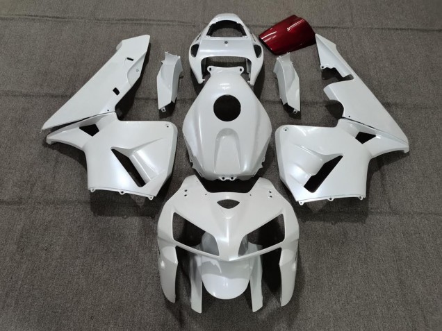 Outlet 2005-2006 Honda CBR600RR Motorcycle Fairings - Pearl White & Logos Outlet 2005-2006 Honda CBR600RR Motorcycle Fairings - Pearl White & Logos