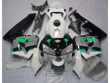 Outlet 2005-2006 Honda CBR600RR Motorcycle Fairings - Turquoise Splatter on Gloss Black
