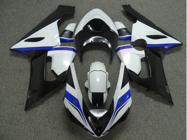 Outlet 2005-2006 Kawasaki ZX6R Motorcycle Fairings - Blue white and Black