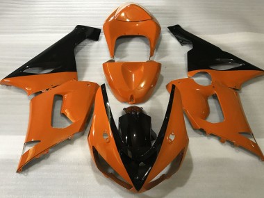 Outlet 2005-2006 Kawasaki ZX6R Motorcycle Fairings - Gloss Orange & Black
