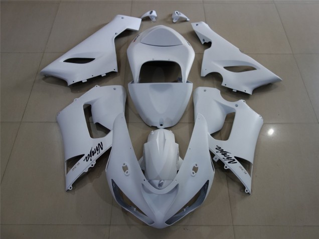 Outlet 2005-2006 Kawasaki ZX6R Motorcycle Fairings - Matte White Outlet 2005-2006 Kawasaki ZX6R Motorcycle Fairings - Matte White