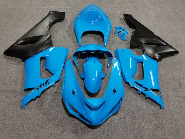 Outlet 2005-2006 Kawasaki ZX6R Motorcycle Fairings - Vibrant Blue