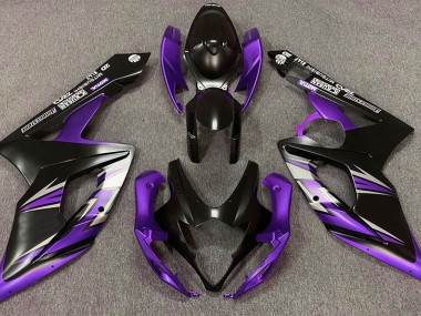 Outlet 2005-2006 Suzuki GSXR 1000 Motorcycle Fairings - Matte Black and Purple