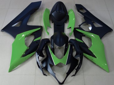 Outlet 2005-2006 Suzuki GSXR 1000 Motorcycle Fairings - Matte Black & Green