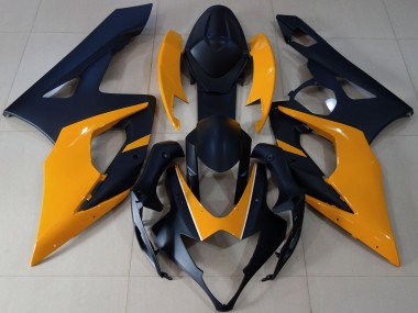 Outlet 2005-2006 Suzuki GSXR 1000 Motorcycle Fairings - Matte Black & Light Orange