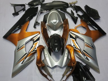 Outlet 2005-2006 Suzuki GSXR 1000 Motorcycle Fairings - Orange Silver and Black