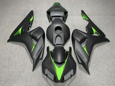 Outlet 2006-2007 Honda CBR1000RR Motorcycle Fairings - Matte Black and Green