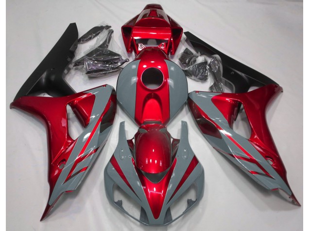 Outlet 2006-2007 Honda CBR1000RR Motorcycle Fairings - Nardo Grey and Red Outlet 2006-2007 Honda CBR1000RR Motorcycle Fairings - Nardo Grey and Red
