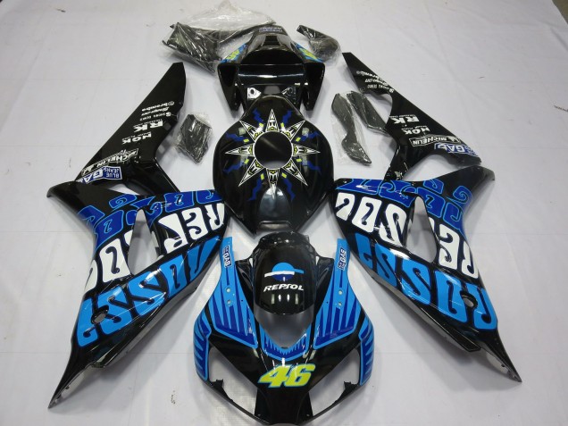 Outlet 2006-2007 Honda CBR1000RR Motorcycle Fairings - Rossi Blue Gloss