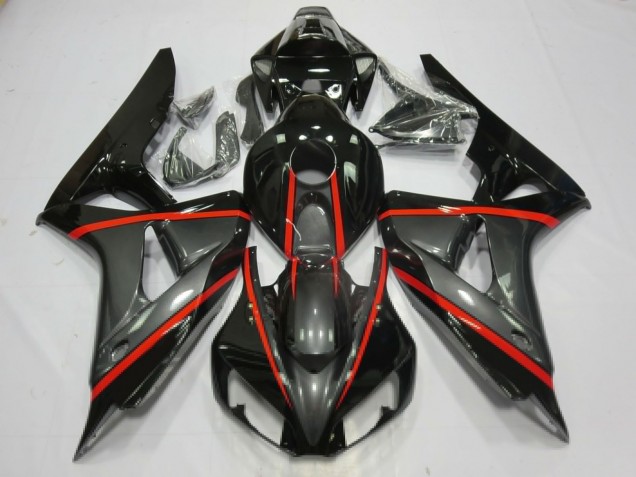 Outlet 2006-2007 Honda CBR1000RR Motorcycle Fairings - Silver and Black