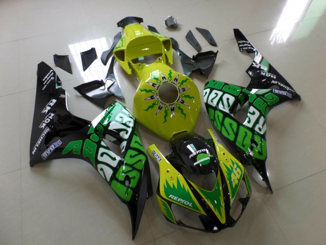 Outlet 2006-2007 Honda CBR1000RR Motorcycle Fairings - Yellow Rossi